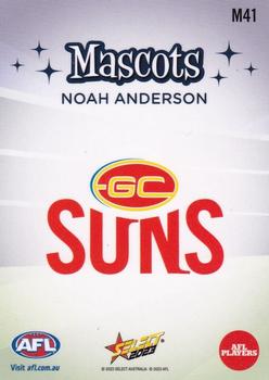 2023 Select AFL Footy Stars - Mascots #M41 Noah Anderson Back